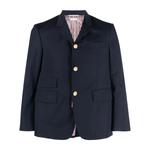 single-breasted cropped-sleeve blazer 1