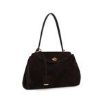 twist-lock suede shoulder bag 2