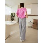 Широкие джинсы с эффектом потертости и дистрессом [BA7509] 4