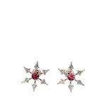 Серьги Padparadscha с сапфирами и бриллиантами 1