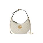 Сумки через плечо Gucci GG Marmont Half-Moon-Shaped Mini Bag 'Mystic White' 2