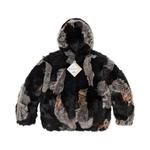 Куртки из искусственного меха Supreme Patchwork Windstopper Hooded Faux Fur Jacket 'Black' 1
