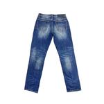 Мужские джинсы 3D с эффектом стирки темно-индиго 2