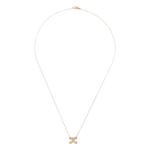 18K yellow gold Letter X diamond necklace 1