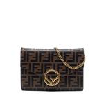 2010-2026 Zucca Embossed Leather F Is Fendi Envelope Wallet On Chain crossbody bag 1