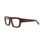 Солнцезащитные очки Gucci Square-Frame Recycled Acetate Sunglasses 'Burgundy/Transparent' 2