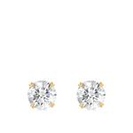 Серьги-гвоздики Windsor из желтого золота с бриллиантами 1