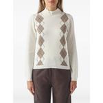 argyle-pattern high-neck sweater 1