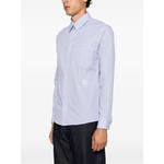 vertical-stripe logo-embroidered shirt 3