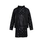 checkerboard-pattern layered-effect hoodie 1