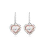 Серьги-подвески из белого золота с бриллиантами 1