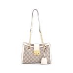 Маленькая сумка на плечо Padlock Chain Tote GG Coated Canvas with Leather 1