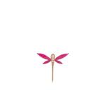 Серьга-гвоздик Dragonfly из желтого золота с бриллиантами 1