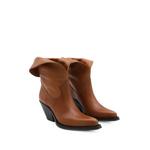 Azelan floral-embroidered leather ankle boots 2