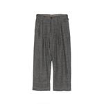 pleated melange trousers 1