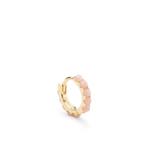 Серьга-кольцо Ismène из желтого золота с розовым опалом 1