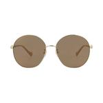 Gucci Круглые солнцезащитные очки 'Золотой/Коричневый' 2