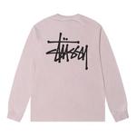 Футболка Stussy Basic Pigment Dyed Long-Sleeve Tee 'Blush' 2