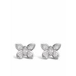 Серьги-гвоздики Butterfly из белого золота с бриллиантами 1