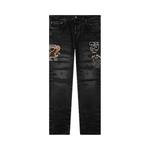 Джинсы Amiri Varsity Eagle Logo Straight Jean 'Faded Black' 1