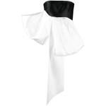 Nadina bow-embellished satin top 1