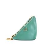 Мини-сумка на плечо Double Symbole Triangle Bag Leather and Jacquard 1