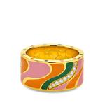 groovy swirl diamond and enamel ring 1