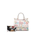 Маленькая сумка-сэтчел Dauphine Graffiti Printed Leather Miss Sicily (2010-2026 годы) 1