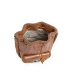 Beat Generation shearling-trim leather bucket bag 4