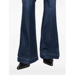 logo-embroidered flared jeans 5