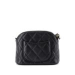 Мини-сумка через плечо CC Dome Zip Clutch with Chain Quilted Caviar 2