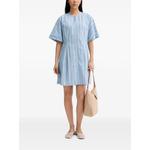 striped short-sleeve cotton mini dress 2