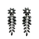 Vintage Hattie Carnegie Monochrome Floral Drop Earrings 1960s 1