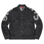 Джинсовые куртки Supreme Inset Logo Denim Trucker Jacket «Black» 1