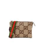 Zip Messenger Bag Jumbo GG Canvas crossbody bag 2