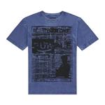 Топы PURPLE BRAND Textured Short-Sleeve Tee 'Blue' 1
