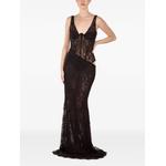 Noire Elise bead-embellished lace maxi dress 1