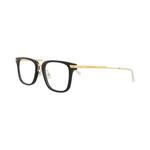 Очки Bottega Veneta Square-Frame Acetate Optical Frames 'Black Gold Transparent' 2