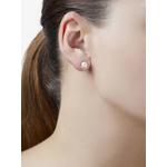 Серьги-гвоздики Trend из желтого золота с бриллиантами и жемчугом 2