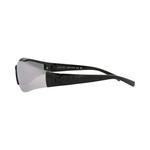 Солнцезащитные очки Gucci Shield-Frame Injection «Black/Silver» 3