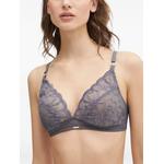 Fleurs lace-embroidered triangle bra 1