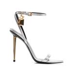 Padlock metallic open-toe sandals 1