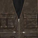 Жилеты Supreme Leather Cargo Vest 'Коричневый' 3