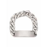 Серебряный цепочный браслет ID 1