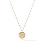 Колье S Initial Charm из желтого золота с бриллиантами 1