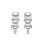 Серьги Sleek из белого золота с жемчугом и бриллиантами 1