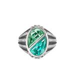 Позолоченное кольцо Paraiba Oval Signet с камнями 2