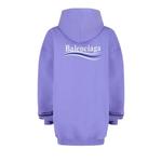 Худи Balenciaga Embroidered Logo Medium Fit Hoodie 'Light Purple/White/Blue' 2