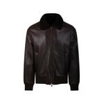shearling-collar leather jacket 1
