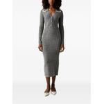 long knit dress with crochet collar 1